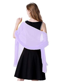 Soft Chiffon Scarve Shawls Wraps for Dresses Women Accessories