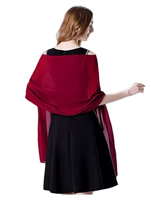 Soft Chiffon Scarve Shawls Wraps for Dresses Women Accessories