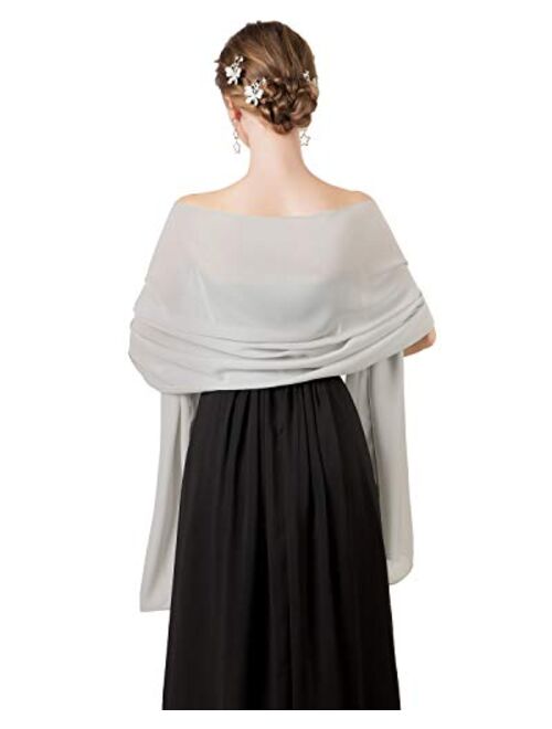 Soft Chiffon Scarve Shawls Wraps for Dresses Women Accessories