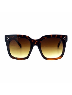 Womens Oversized Fashion Sunglasses Big Flat Square Frame UV 400