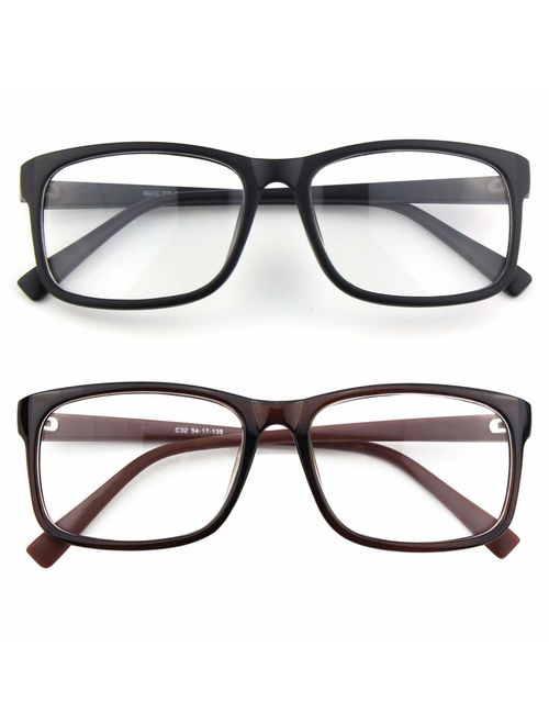 Happy Store CN12 Casual Fashion Basic Square Frame Clear Lens Eye Glasses...