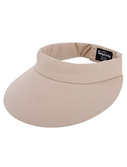 Simplicity Women's SPF 50+ UV Protection Wide Brim Beach Sun Visor Hat