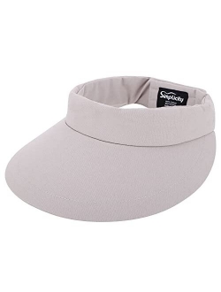 Simplicity Women's SPF 50+ UV Protection Wide Brim Beach Sun Visor Hat