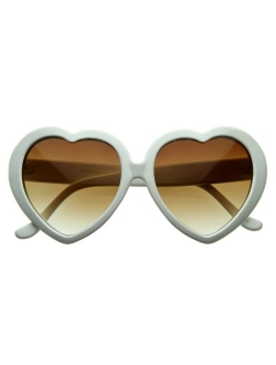 Large Oversized Womens Heart Shaped Sunglasses Cute Love Fashion Eyewear