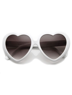 Large Oversized Womens Heart Shaped Sunglasses Cute Love Fashion Eyewear