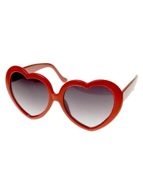 Large Oversized Womens Heart Shaped Sunglasses Cute Love Fashion Eyewear