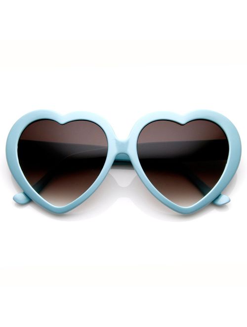 Large Oversized Womens Heart Shaped Sunglasses Cute Love Fashion Eyewear