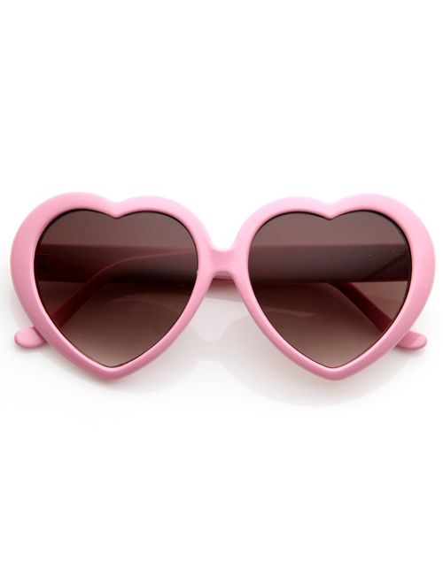 Large Oversized Womens Heart Shaped Sunglasses Cute Love Fashion Eyewear