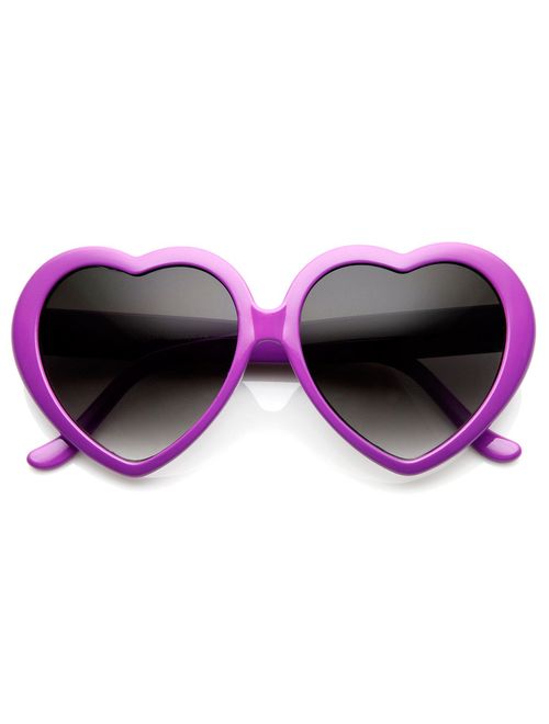 Large Oversized Womens Heart Shaped Sunglasses Cute Love Fashion Eyewear