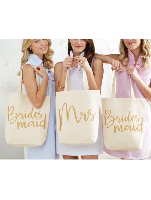 Mud Pie Wedding Canvas Tote Bag