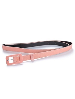 Womens Belt- Solid Color Basic Belt for Casual Formal Dress or Jeans