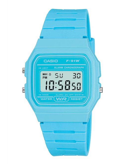 Casio F-91WC-2AEF Mens Pastel Blue Digital Watch