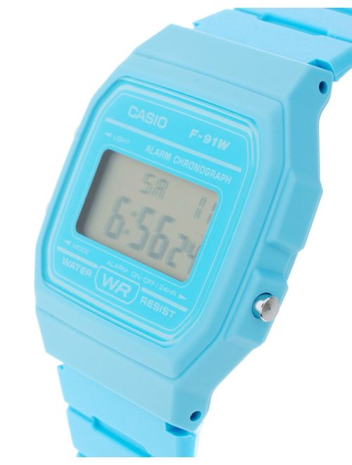 Casio F-91WC-2AEF Mens Pastel Blue Digital Watch