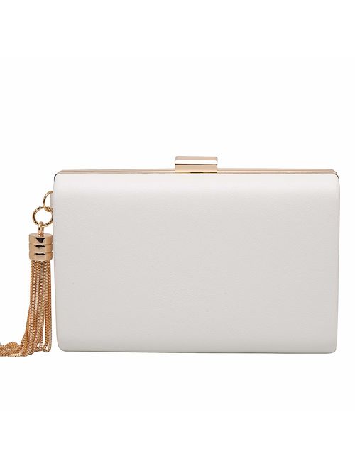 CARIEDO Women's Evening Clutch Bag Stain Fabric Brid al Purse for Wedding Prom Night out Party