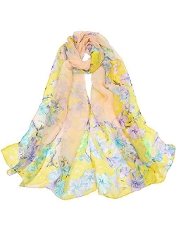 Scarfs for Women Lightweight Print Floral Pattern Scarf Shawl Fashion Scarves Sunscreen Shawls