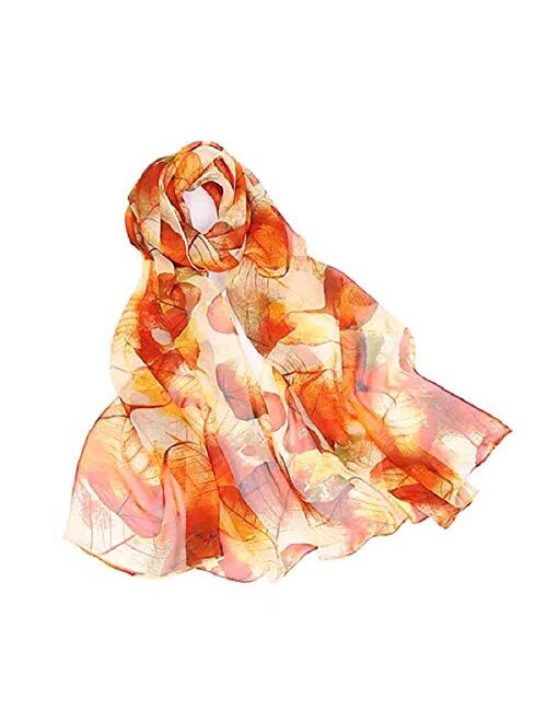 Scarfs for Women Lightweight Print Floral Pattern Scarf Shawl Fashion Scarves Sunscreen Shawls