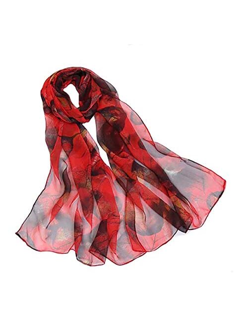 Scarfs for Women Lightweight Print Floral Pattern Scarf Shawl Fashion Scarves Sunscreen Shawls