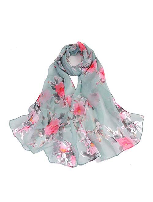 Scarfs for Women Lightweight Print Floral Pattern Scarf Shawl Fashion Scarves Sunscreen Shawls