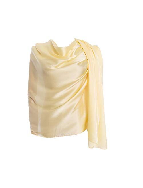 Cyzlann Women's Scarves 100% Silk Long Lightweight Scarfs for women