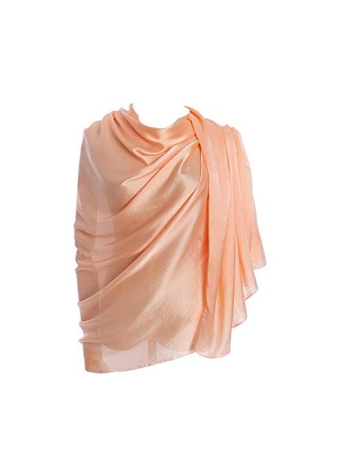 Cyzlann Women's Scarves 100% Silk Long Lightweight Scarfs for women