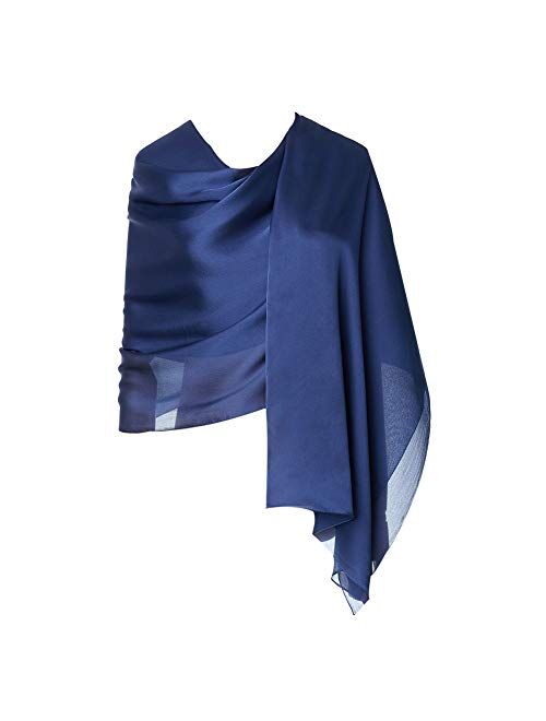 Cyzlann Women's Scarves 100% Silk Long Lightweight Scarfs for women