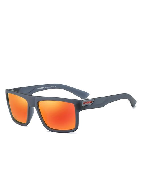 DUBERY Mens Sport Polarized Sunglasses Outdoor Riding Square Windproof Eyewear