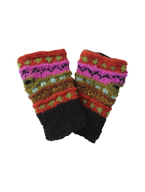 Winter wonder soft fingerless Fleece Lined Hand Knit gloves for typing & driving