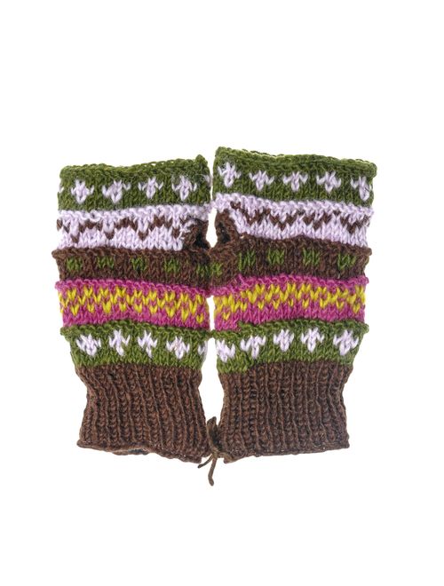 Winter wonder soft fingerless Fleece Lined Hand Knit gloves for typing & driving