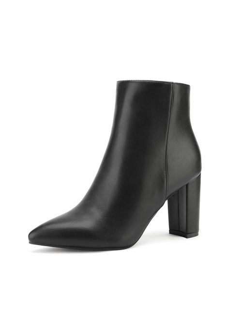 DREAM PAIRS Women's Chunky High Heel Ankle Booties