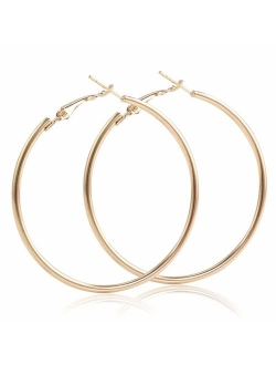 IDB Classic Stainless Steel Big Hoop Earrings - 2.32