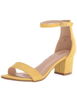 Guilty Shoes Guilty Heart | Womens Ankle Strap Single Band Sandal | Low Chunky Block Comfortable Office Heeled Sandals