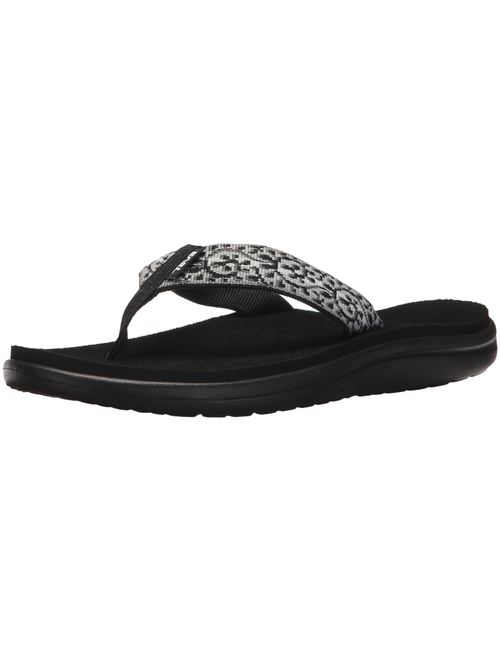 Teva Women's W Voya Flip Flop, companera Black/White, 7 M US