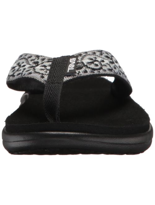 Teva Women's W Voya Flip Flop, companera Black/White, 7 M US