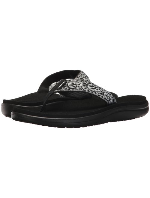 Teva Women's W Voya Flip Flop, companera Black/White, 7 M US