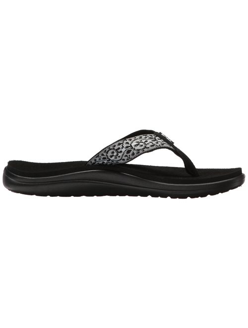 Teva Women's W Voya Flip Flop, companera Black/White, 7 M US