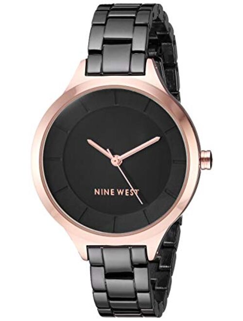 Nine West Women's NW/2225 Rose Gold-Tone Accented Bracelet Watch