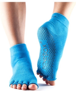 ToeSox Grip Pilates Barre Socks - Non Slip Ankle Half Toe for Yoga & Ballet