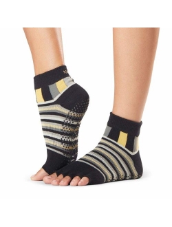 ToeSox Grip Pilates Barre Socks - Non Slip Ankle Half Toe for Yoga & Ballet