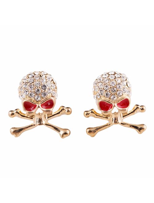 EVBEA Cute Skull Studs Womens Gothic Cool Statement Skeleton Jewelry Candy Skull Earrings