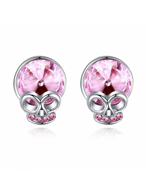 EVBEA Cute Skull Studs Womens Gothic Cool Statement Skeleton Jewelry Candy Skull Earrings