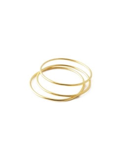 HONEYCAT Super Skinny Hammered or Smooth Stacking Rings Trio Set in Gold, Rose Gold, or Silver | Minimalist, Delicate Jewelry