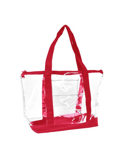 DALIX Clear Shopping Bag Security Work Tote Shoulder Bag Womens Handbag