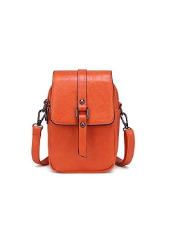 Women Vintage Crossbody Phone Bag, Small Messenger Shoulder Bag Cash Handbag Wallet Purse