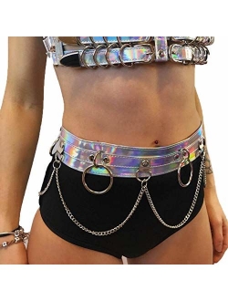 Victray Punk Leather Waist Chains Beach Ring Body Chain Fashion Rave Belts Body Accessories Jewelry for Women and Girls