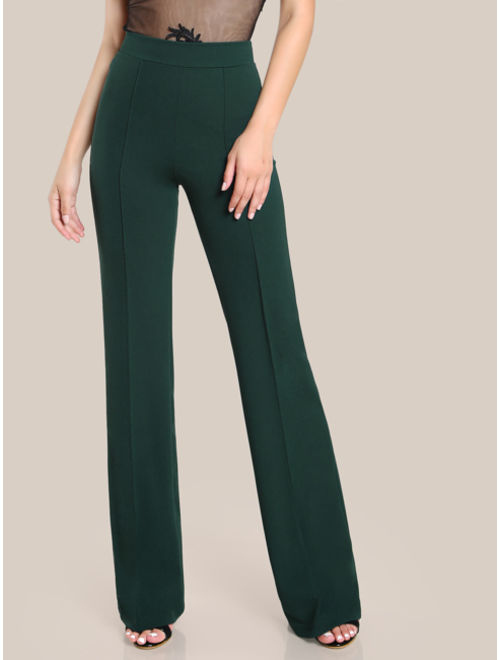 Shein Wide Band Waist Zip Back Pants