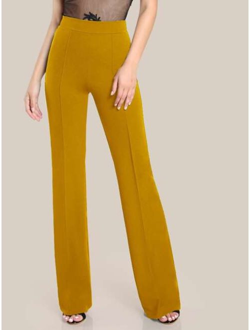 Shein Wide Band Waist Zip Back Pants