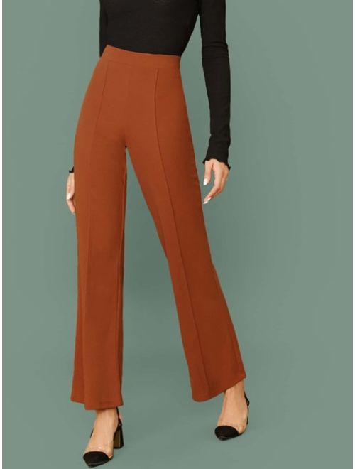 Shein Wide Band Waist Zip Back Pants