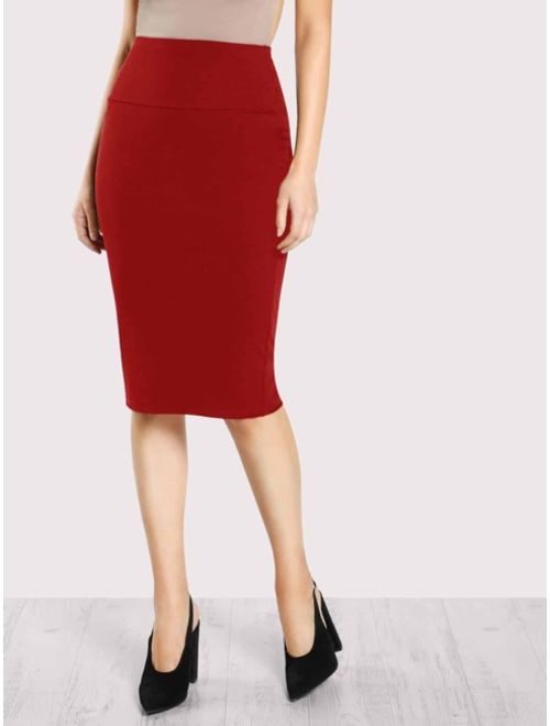 Shein Elastic Waist Pencil Skirt