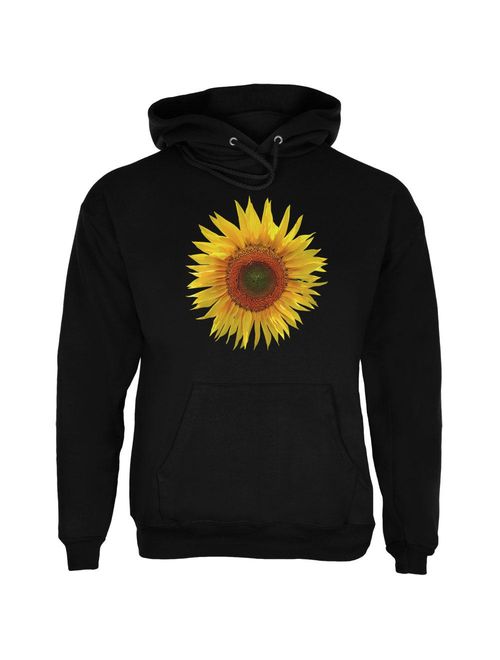 Giant Sunflower Mens Hoodie Black SM