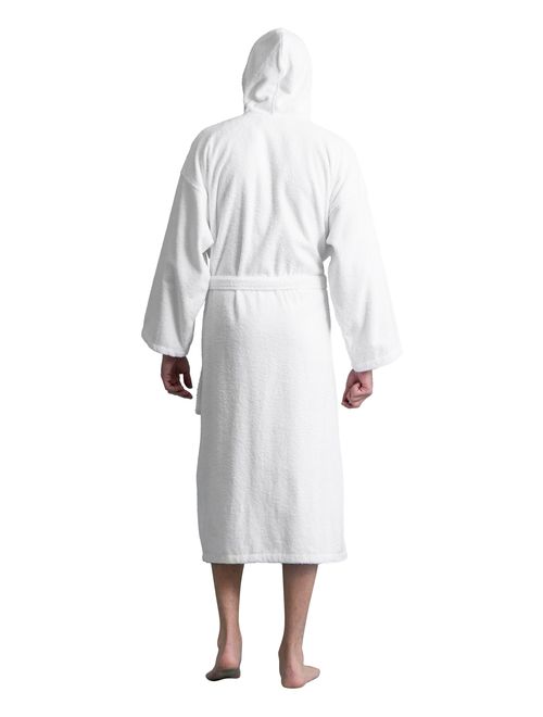 Men's Hooded Bathrobe of Premium Turkish Cotton. Comfortable, Absorbent Terry